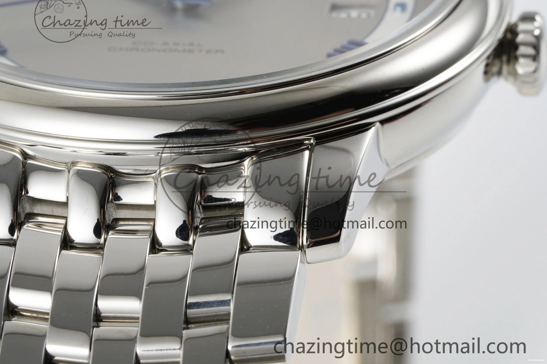 0506 FlexibleFit De Ville SS TWF 1:1 Best Edition Gray Dial Blue Markers on SS Bracelet MIYOTA 7843